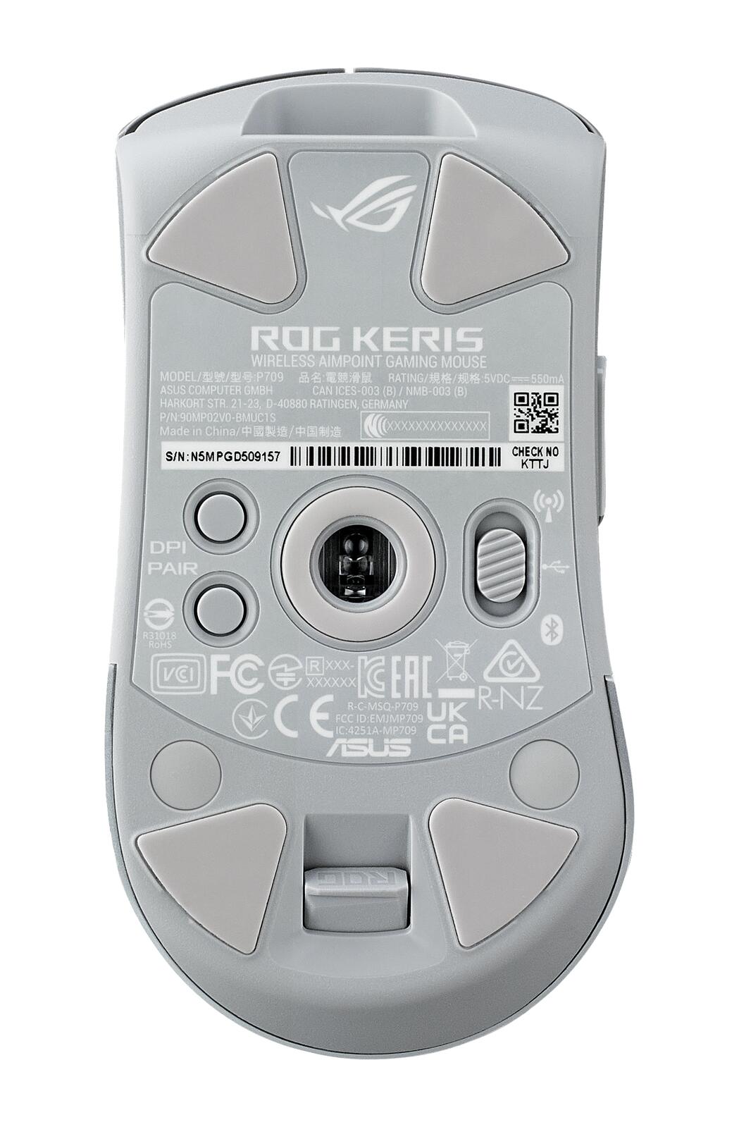 ASUS ROG Keris Wireless AimPoint RGB Gaming Maus, weiß
