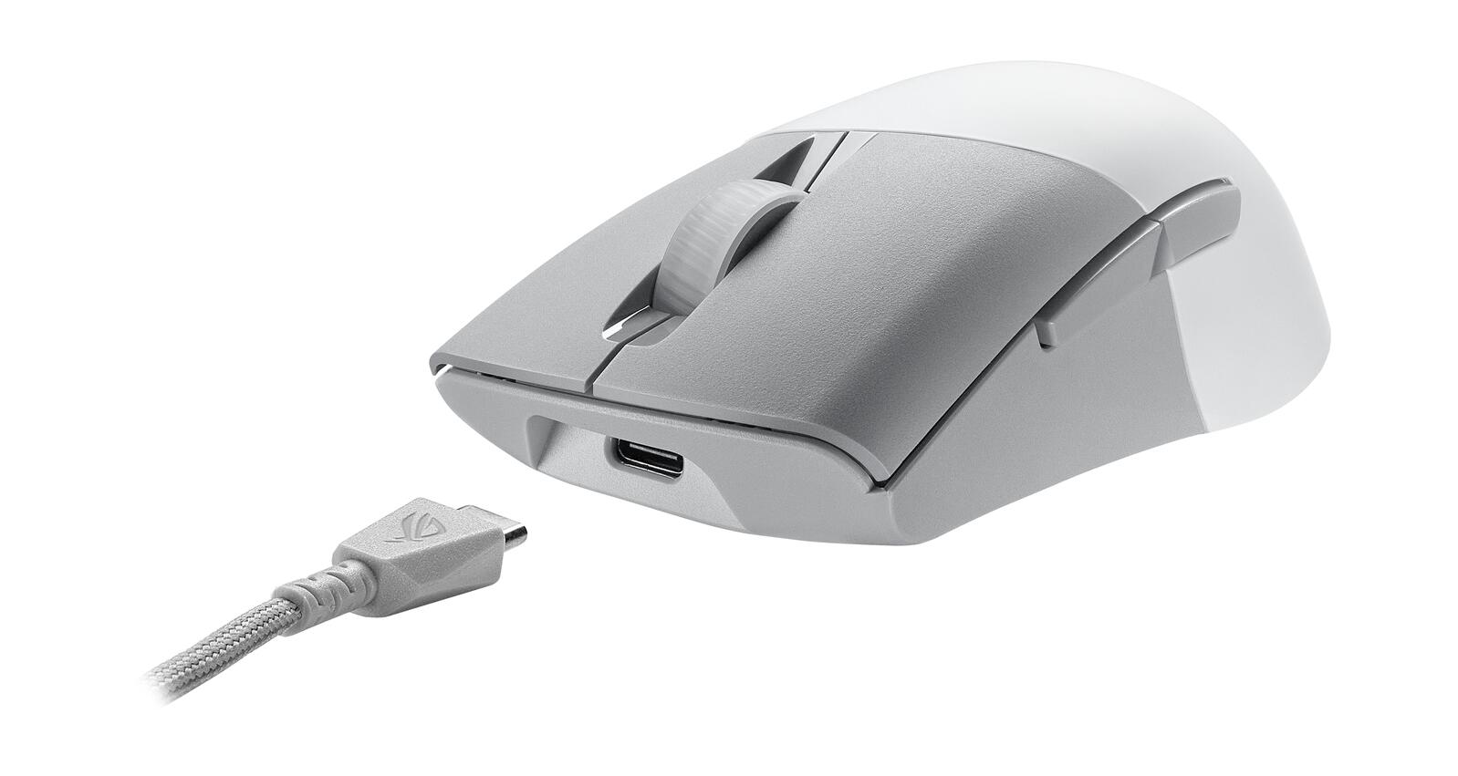 ASUS ROG Keris Wireless AimPoint RGB Gaming Maus, weiß