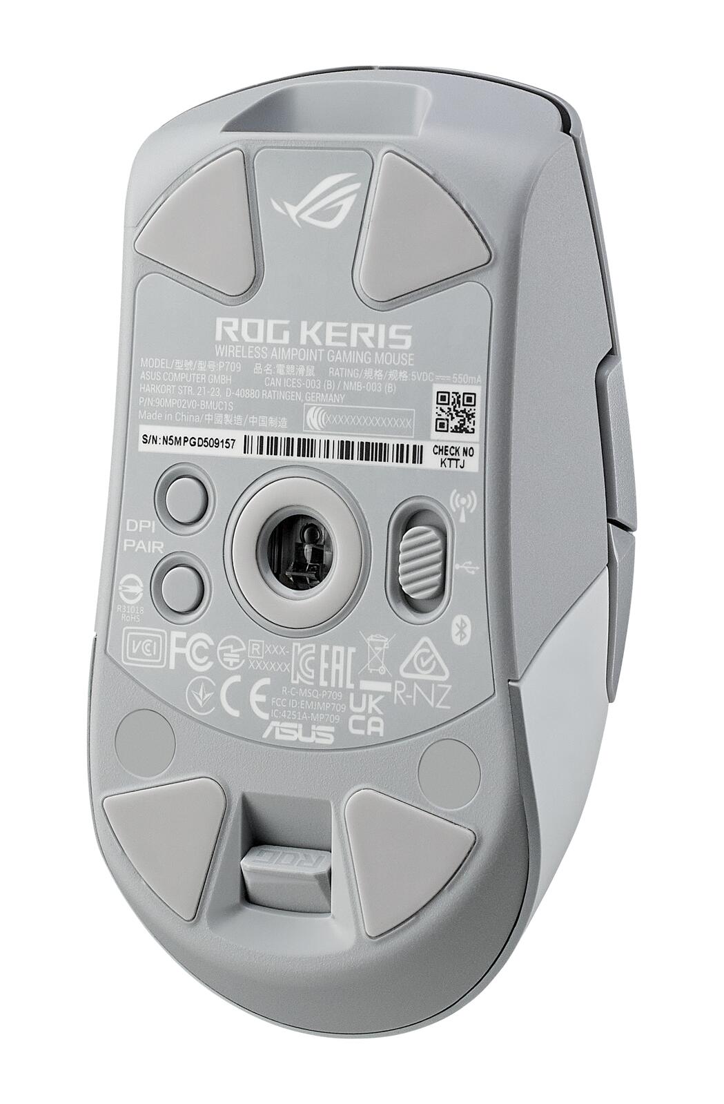 ASUS ROG Keris Wireless AimPoint RGB Gaming Maus, weiß