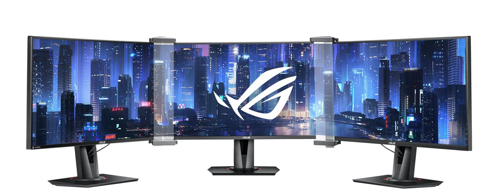 ASUS ROG Bezel-Free Kit ABF01 (geeignet für Monitore bis zu 27 Zoll, optische Mikrostrukturen, einfache Montage)