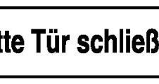 Hinweisaufkleber Bitte Tür schließen 25 cm x 7 cm