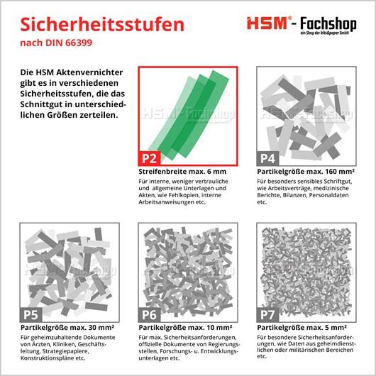 HSM Aktenvernichter shredstar S10 - Sicherheitsstufe 2 - Streifenschnitt - 6,0mm - 10 Blatt