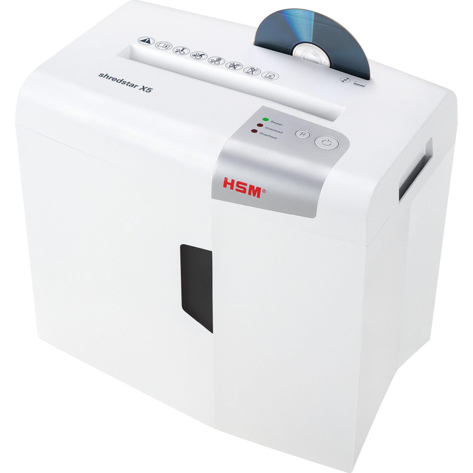 HSM Aktenvernichter shredstar X5 - Sicherheitsstufe 4 - Partikelschnitt - 4,5 x 30 mm - 5 Blatt
