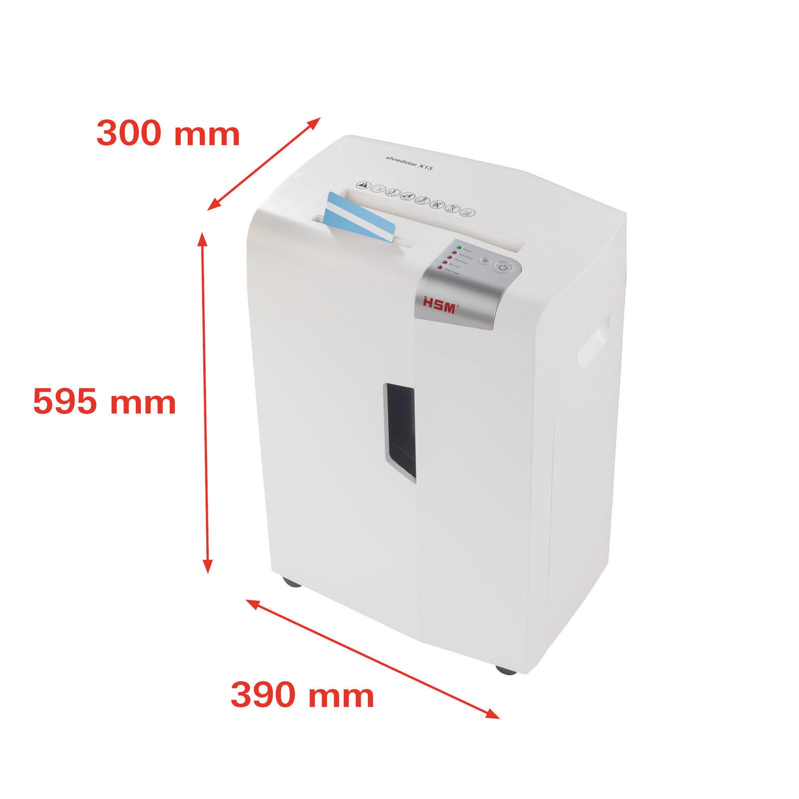HSM Aktenvernichter shredstar X13 - Sicherheitsstufe 4 - Partikelschnitt - 4 x 37 mm - 13 Blatt