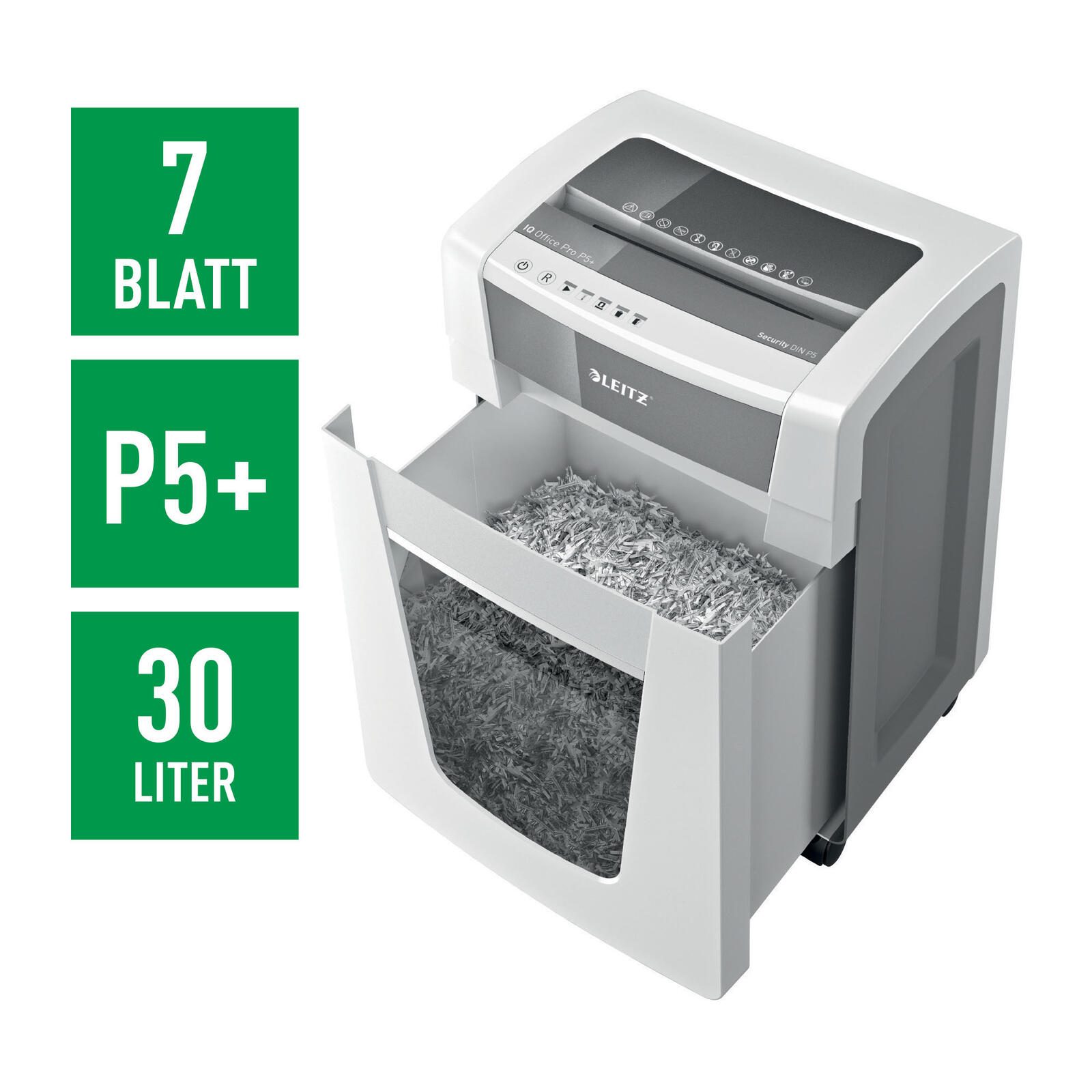 LEITZ IQ Office Pro Aktenvernichter mit Partikelschnitt