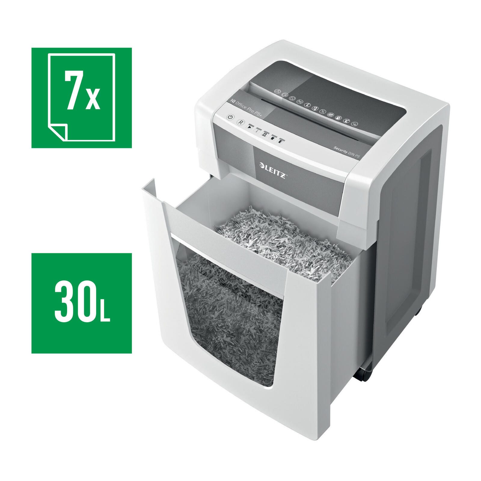LEITZ IQ Office Pro Aktenvernichter mit Partikelschnitt