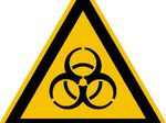 SafetyMarking® Warnaufkleber Warnung vor Biogefährdung 10 cm x 10 cm