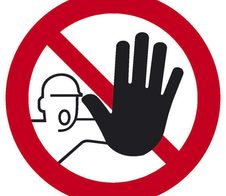 SafetyMarking® Verbotsaufkleber Zutritt für Unbefugte verboten 10 cm