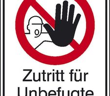 SafetyMarking® Verbotsaufkleber Zutritt für Unbefugte verboten 13.1 cm x 18.5 cm
