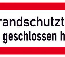 SafetyMarking® Brandschutzaufkleber Brandschutztür stets geschlossen halten 29.7 cm x 10.5 cm