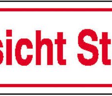 SafetyMarking® Hinweisaufkleber Vorsicht Stufe! 25 cm x 7 cm