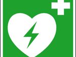 SafetyMarking® Rettungszeichen-Aufkleber Automatisierter Externer Defibrillator (AED) 15 cm x 15 cm