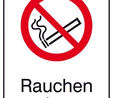 SafetyMarking® Verbotsaufkleber Rauchen verboten 13.1 cm x 18.5 cm