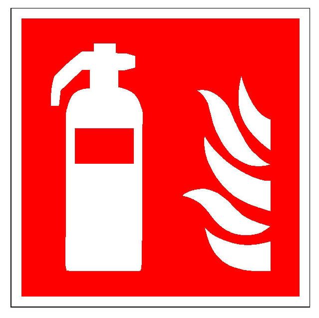 SafetyMarking® Brandschutzschild Feuerlöscher 20 cm x 20 cm