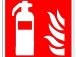 SafetyMarking® Brandschutzschild Feuerlöscher 20 cm x 20 cm