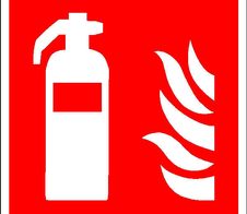 SafetyMarking® Brandschutzaufkleber Feuerlöscher 15 cm x 15 cm