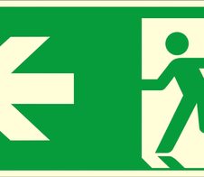 SafetyMarking® Rettungszeichen Notausgang links 30 cm x 15 cm