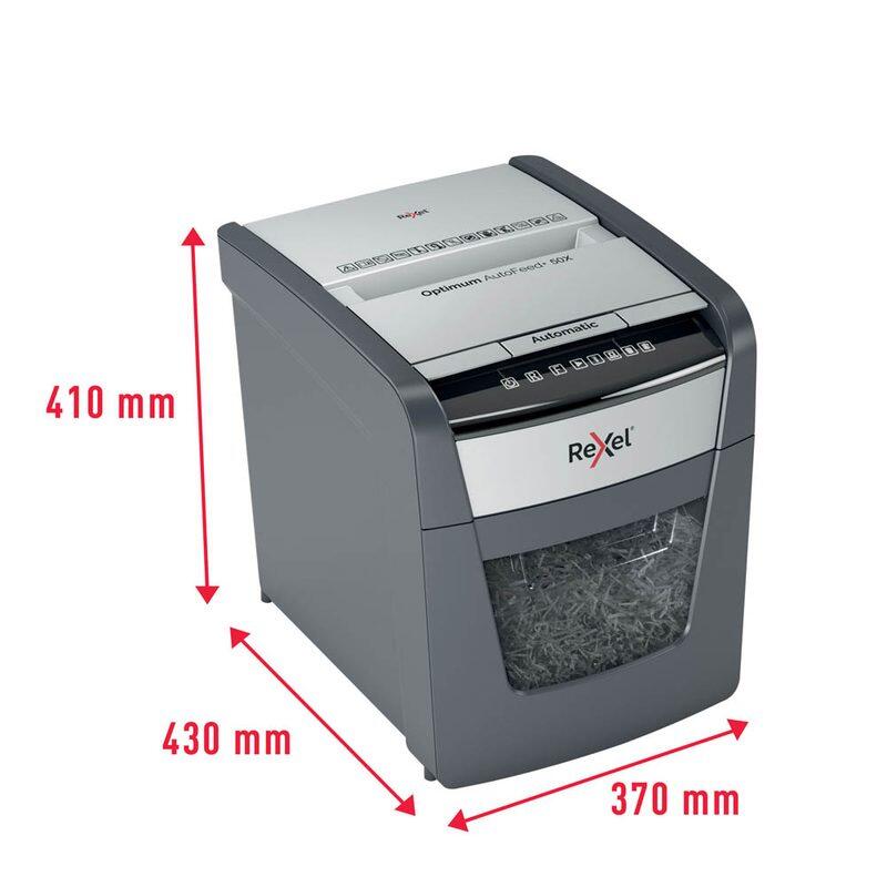 Rexel Optimum AutoFeed+ 50X Aktenvernichter mit Partikelschnitt