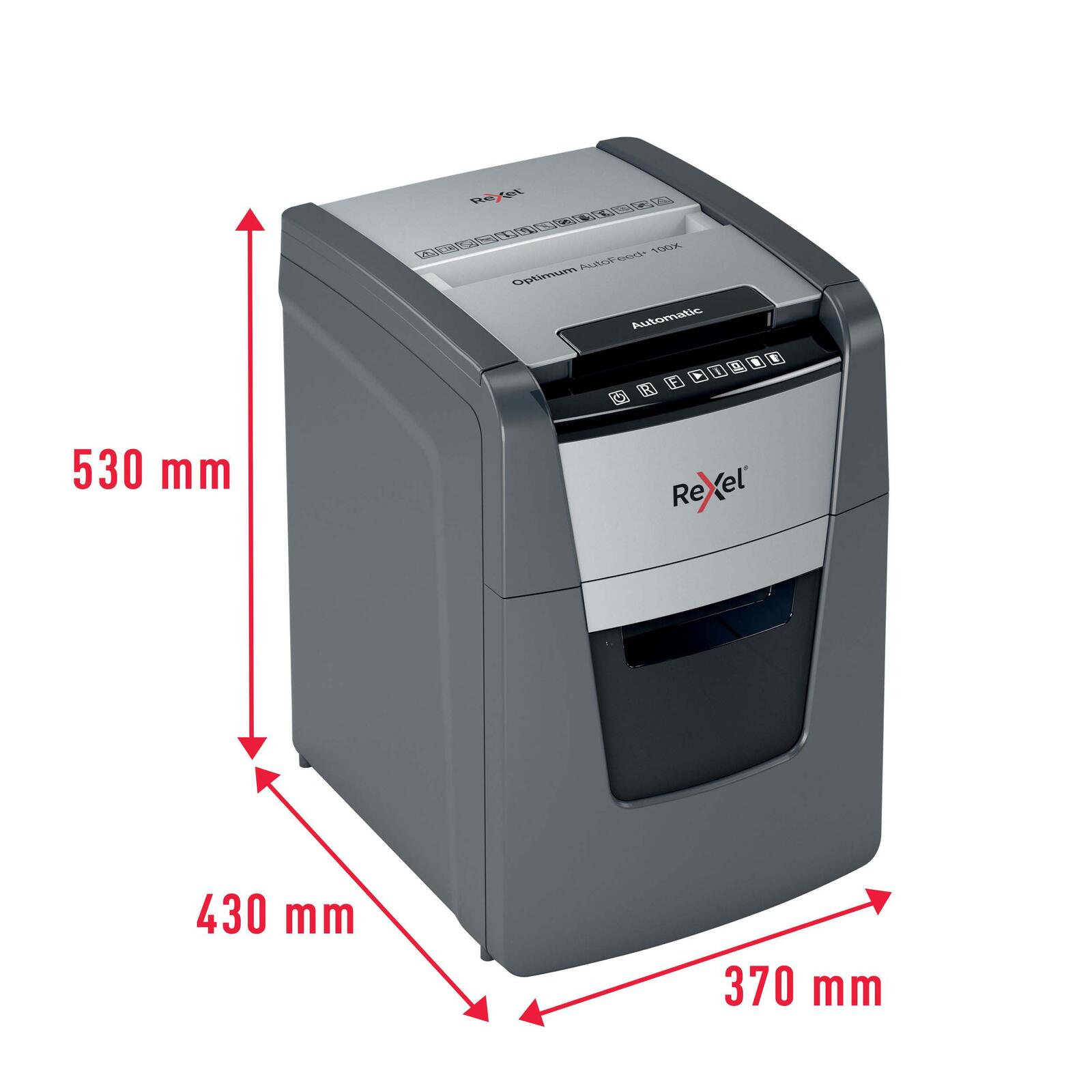 Rexel Optimum AutoFeed 100X Aktenvernichter mit Partikelschnitt