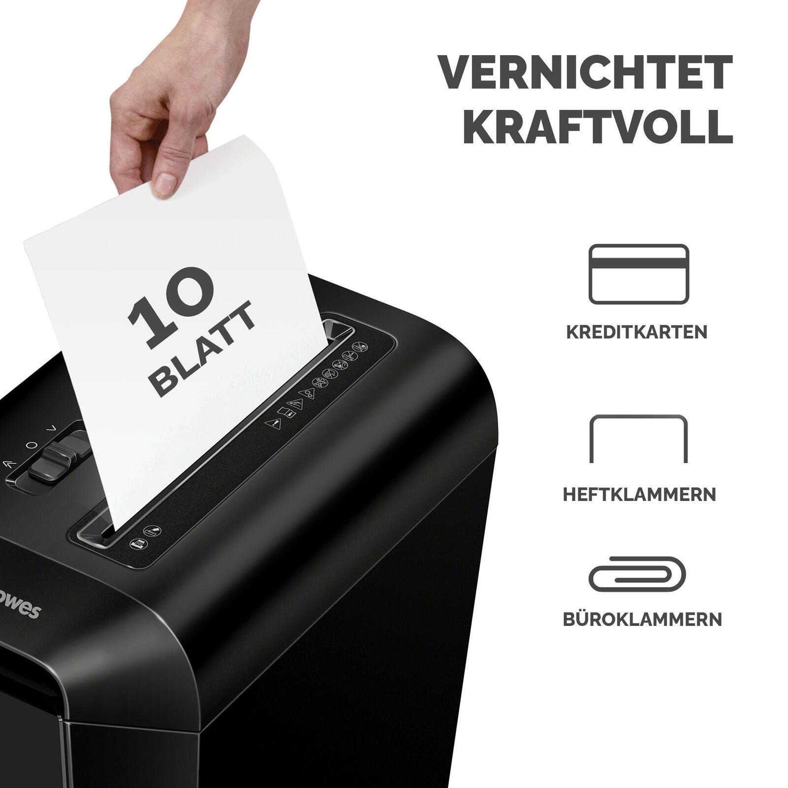 Fellowes Powershred LX65 Aktenvernichter mit Partikelschnitt