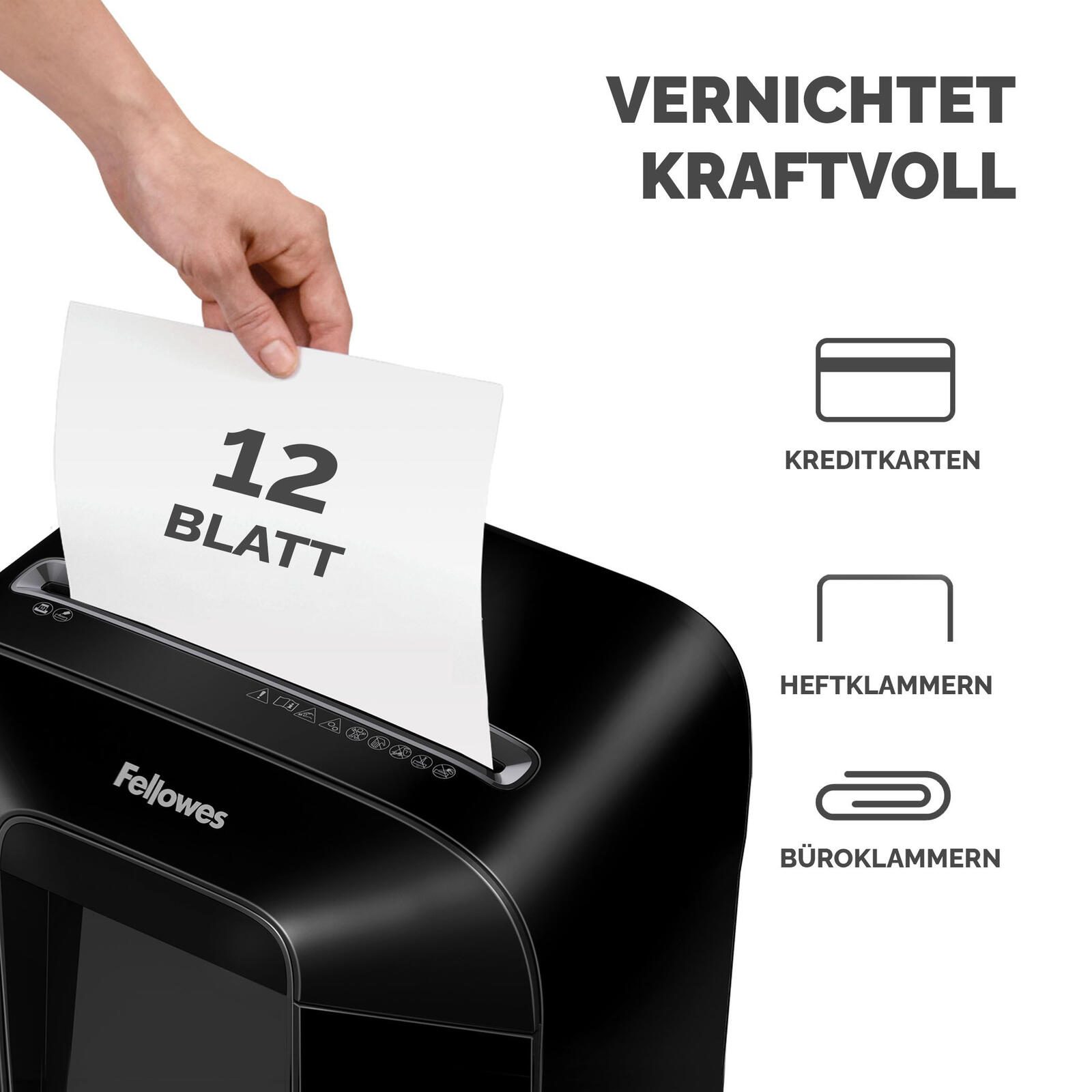Fellowes Powershred LX85 Aktenvernichter mit Partikelschnitt