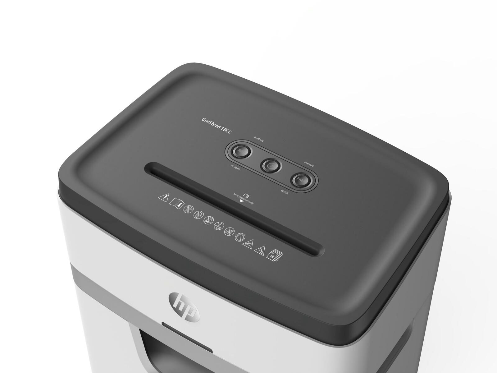 HP OneShred 18CC Aktenvernichter mit Partikelschnitt