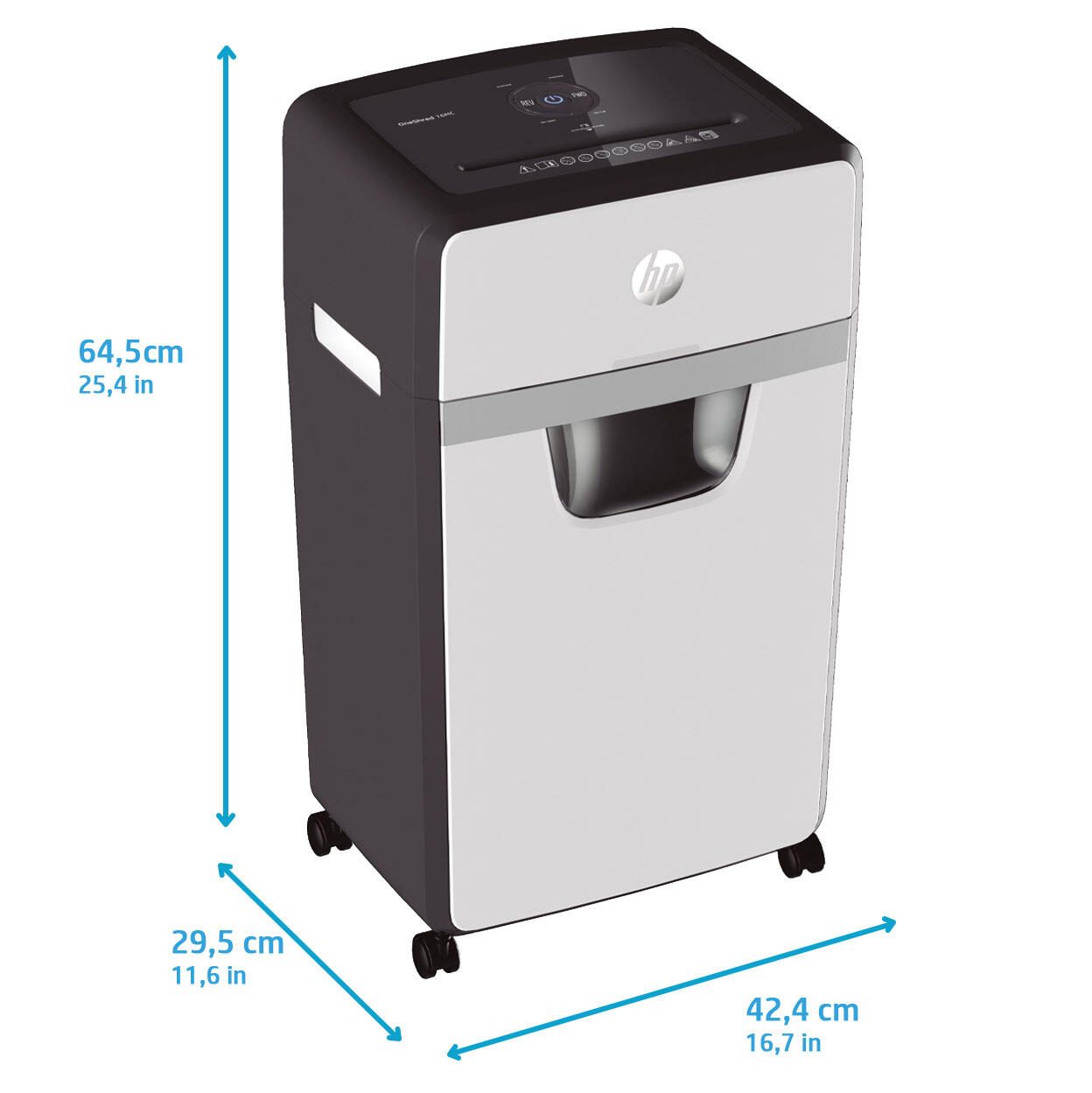 HP OneShred 24CC Aktenvernichter mit Partikelschnitt