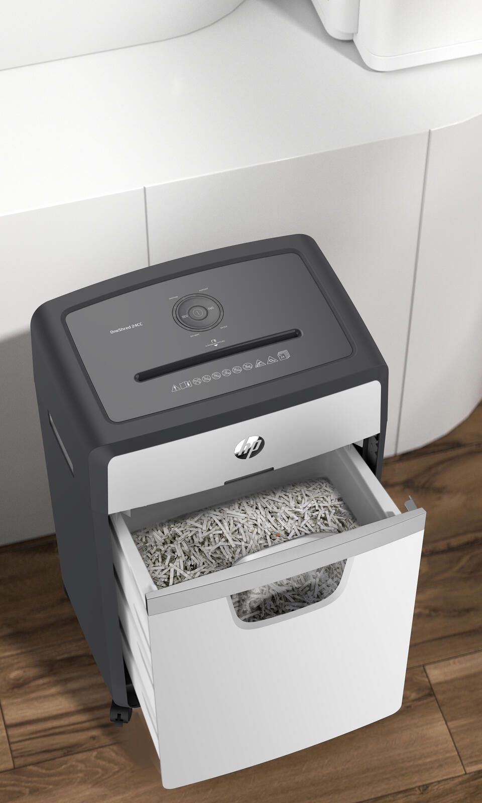 HP OneShred 24CC Aktenvernichter mit Partikelschnitt