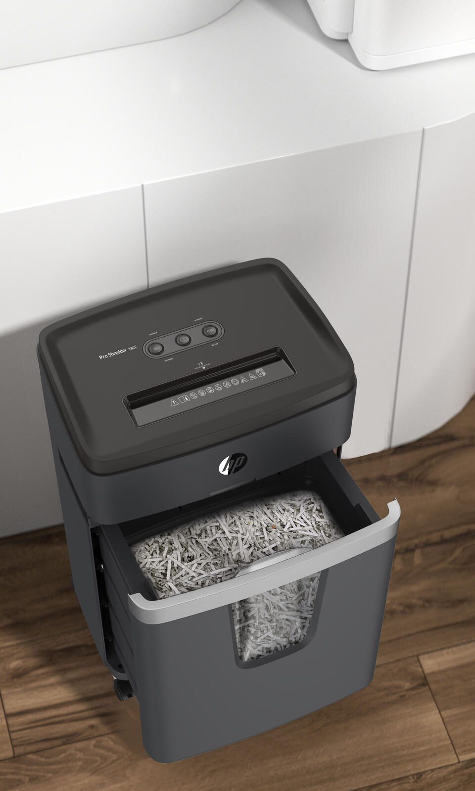HP Pro Shredder 18CC Aktenvernichter mit Partikelschnitt