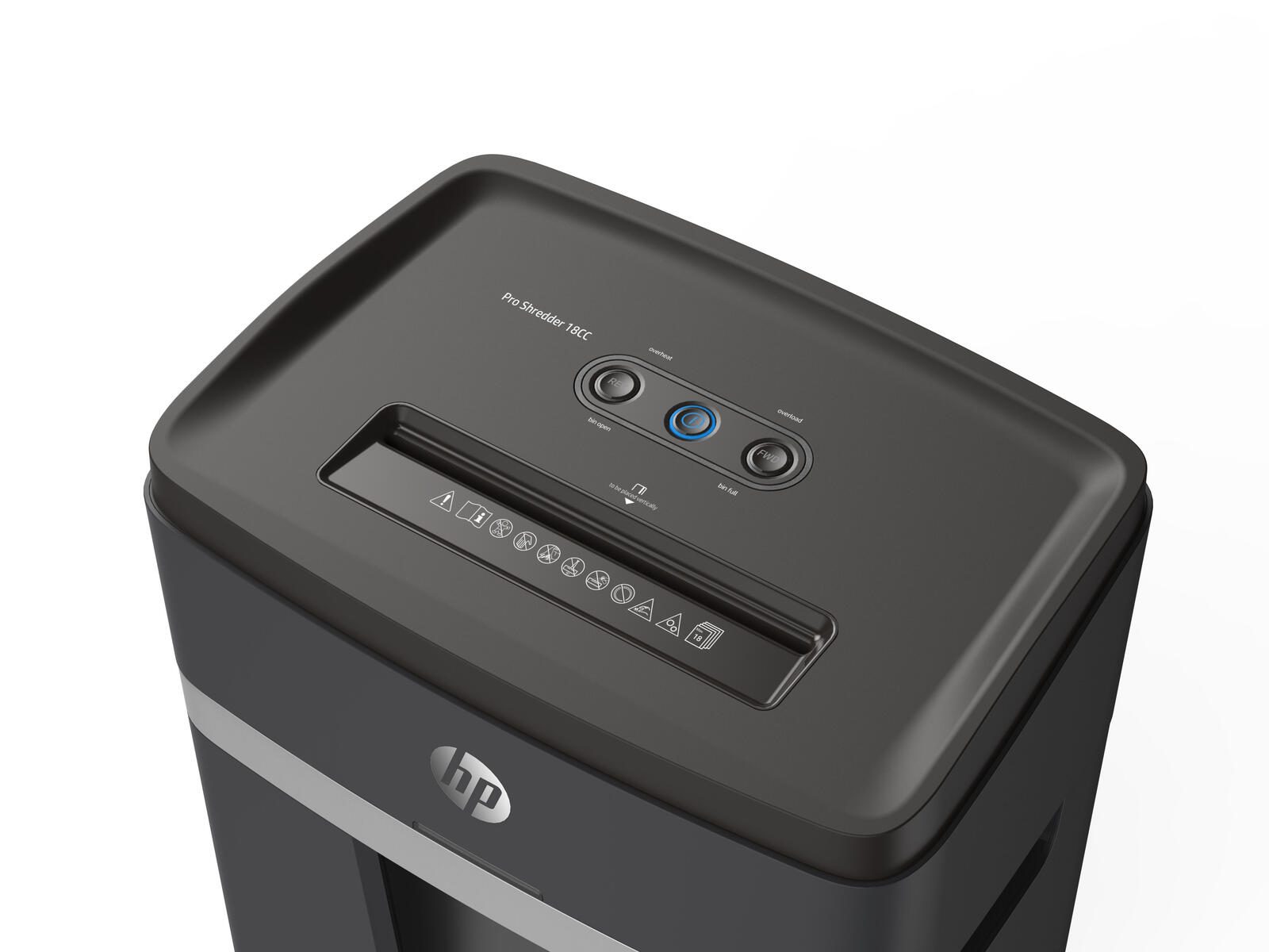 HP Pro Shredder 18CC Aktenvernichter mit Partikelschnitt