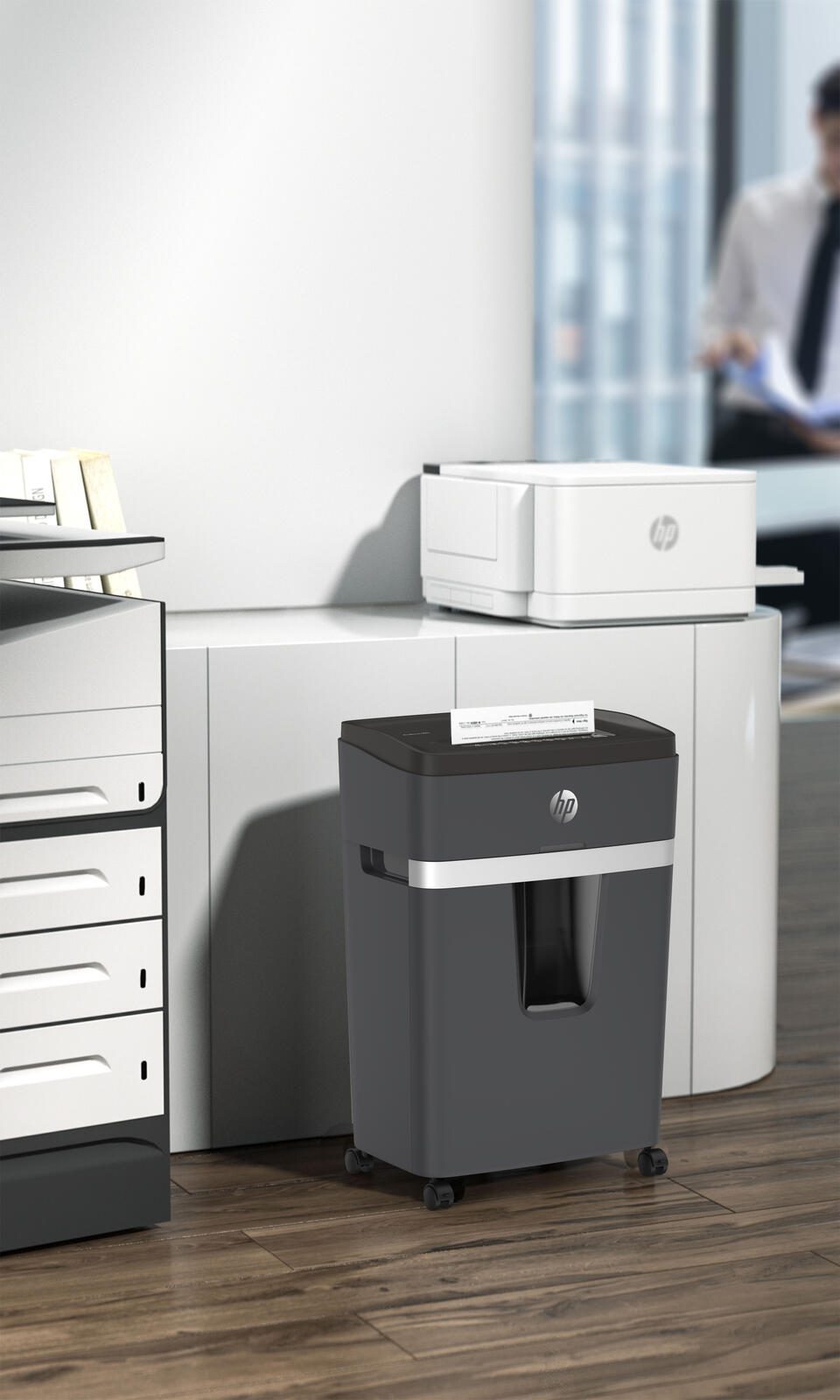 HP Pro Shredder 12MC Aktenvernichter mit Partikelschnitt