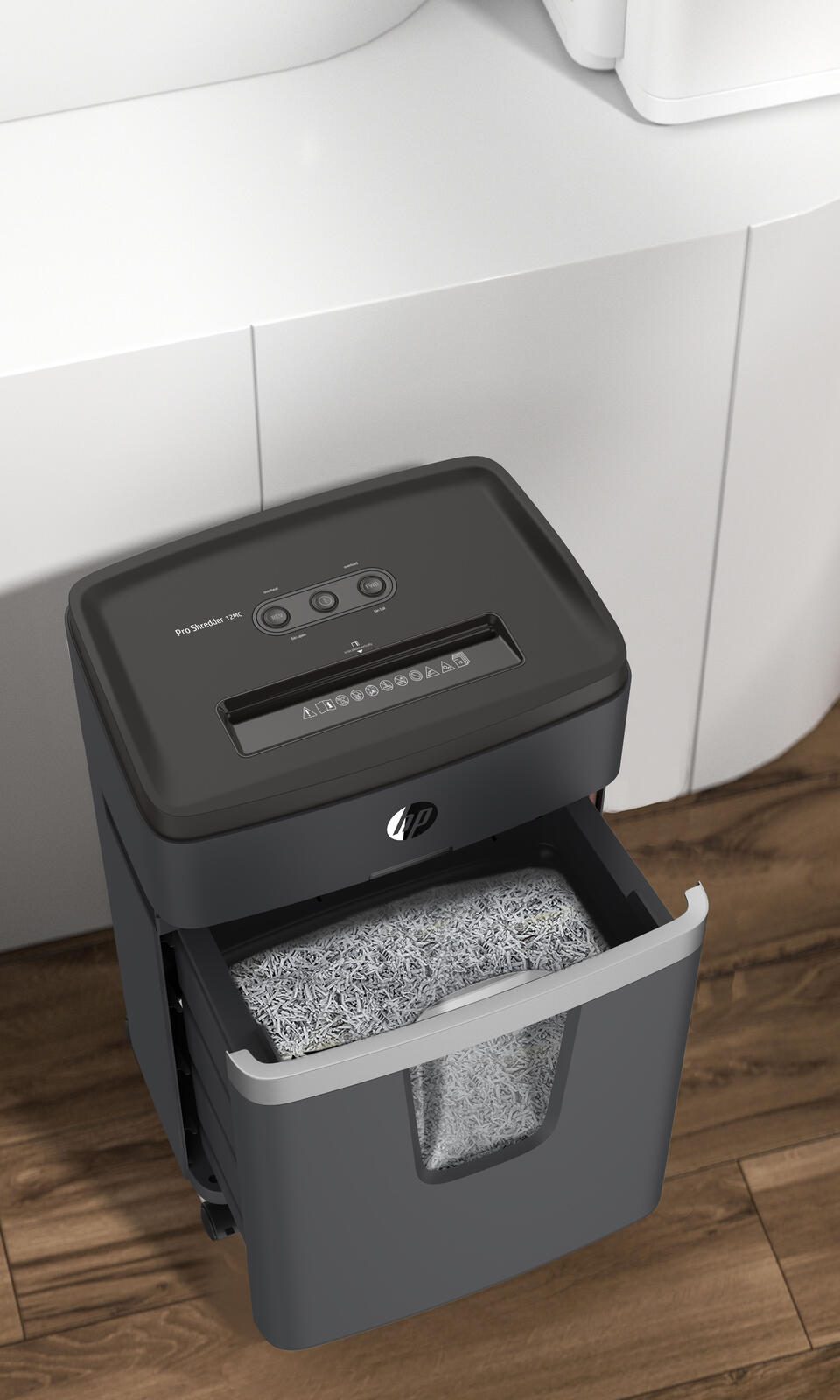 HP Pro Shredder 12MC Aktenvernichter mit Partikelschnitt