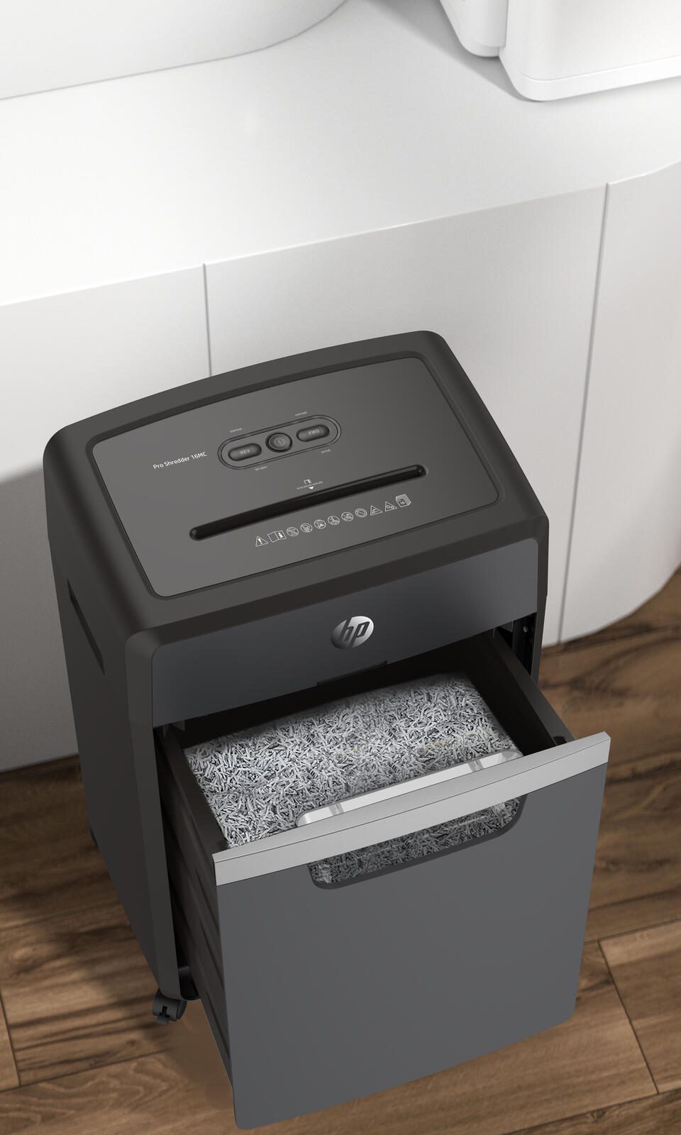 HP Pro Shredder 16MC Aktenvernichter mit Partikelschnitt