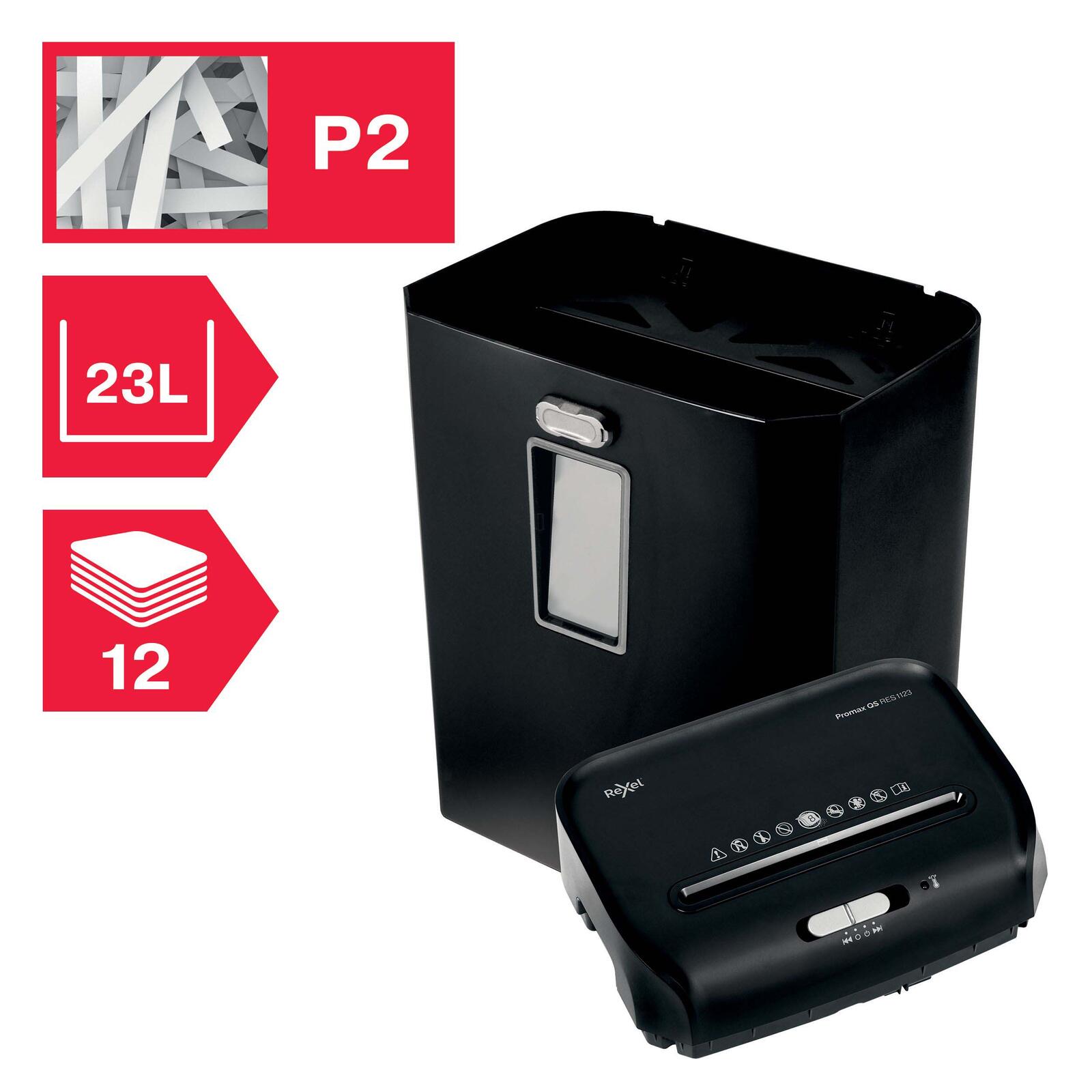 Rexel ProMax QS RES1123 Aktenvernichter mit Streifenschnitt