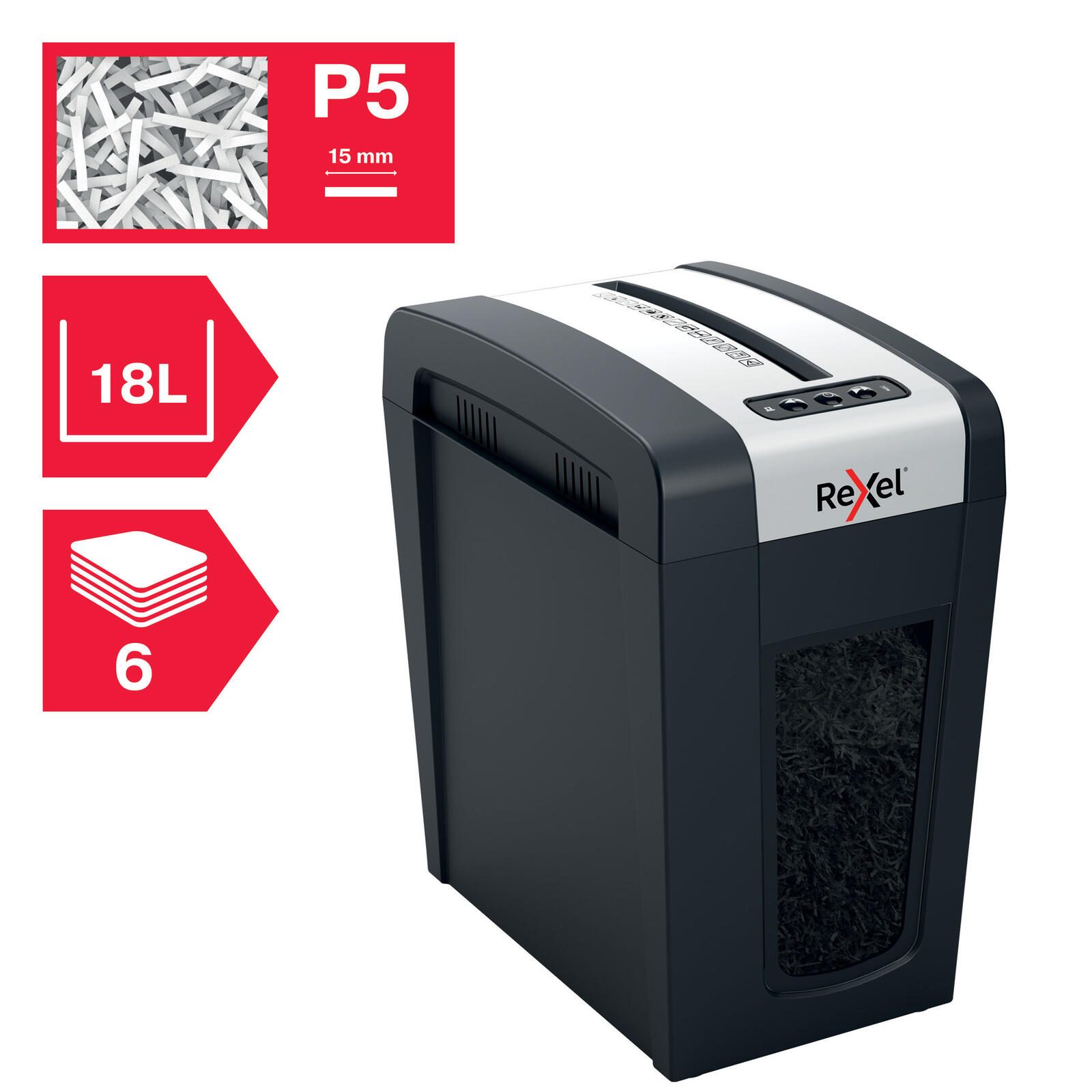 Rexel Secure MC6-SL Aktenvernichter mit Partikelschnitt