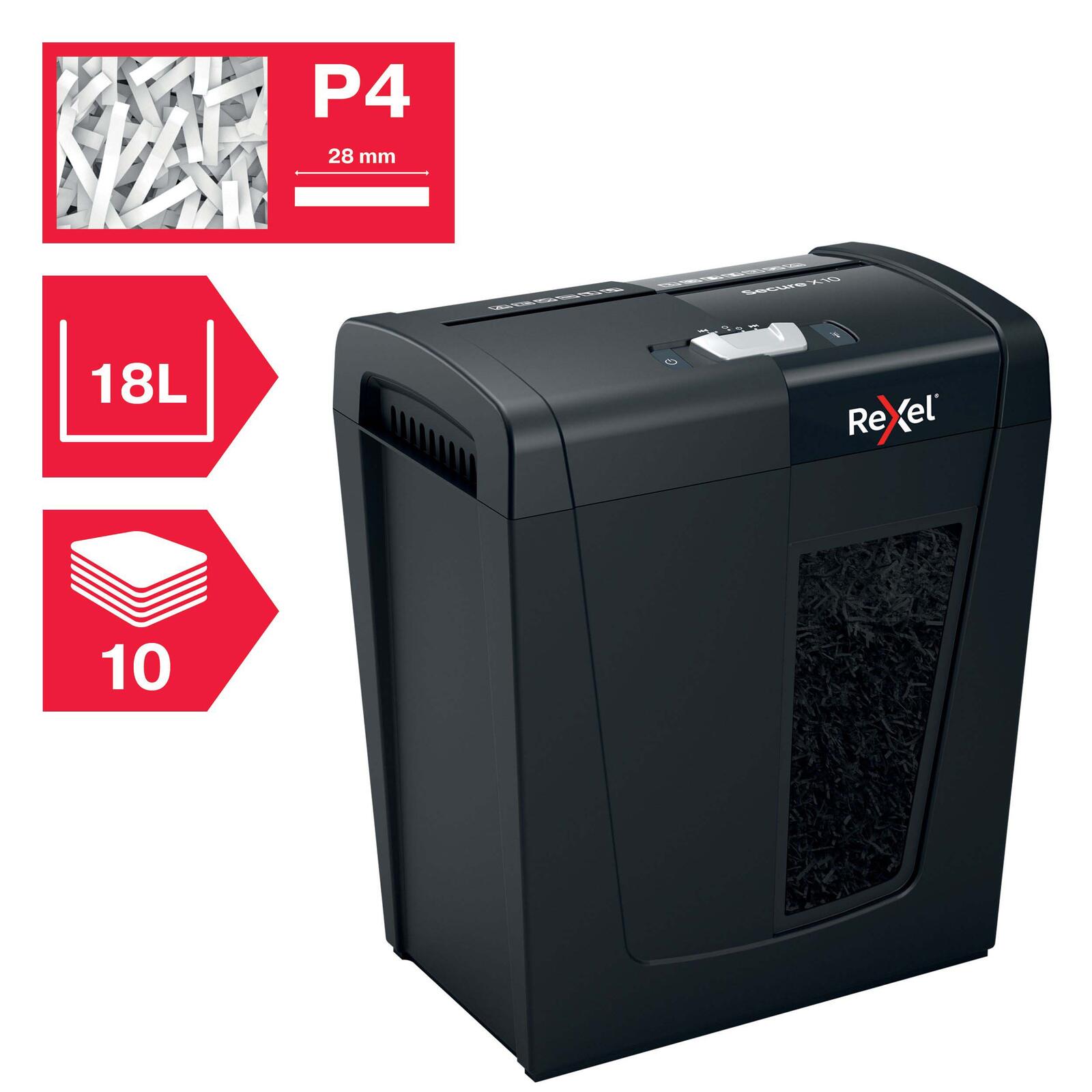 Rexel Secure X10 Aktenvernichter mit Partikelschnitt