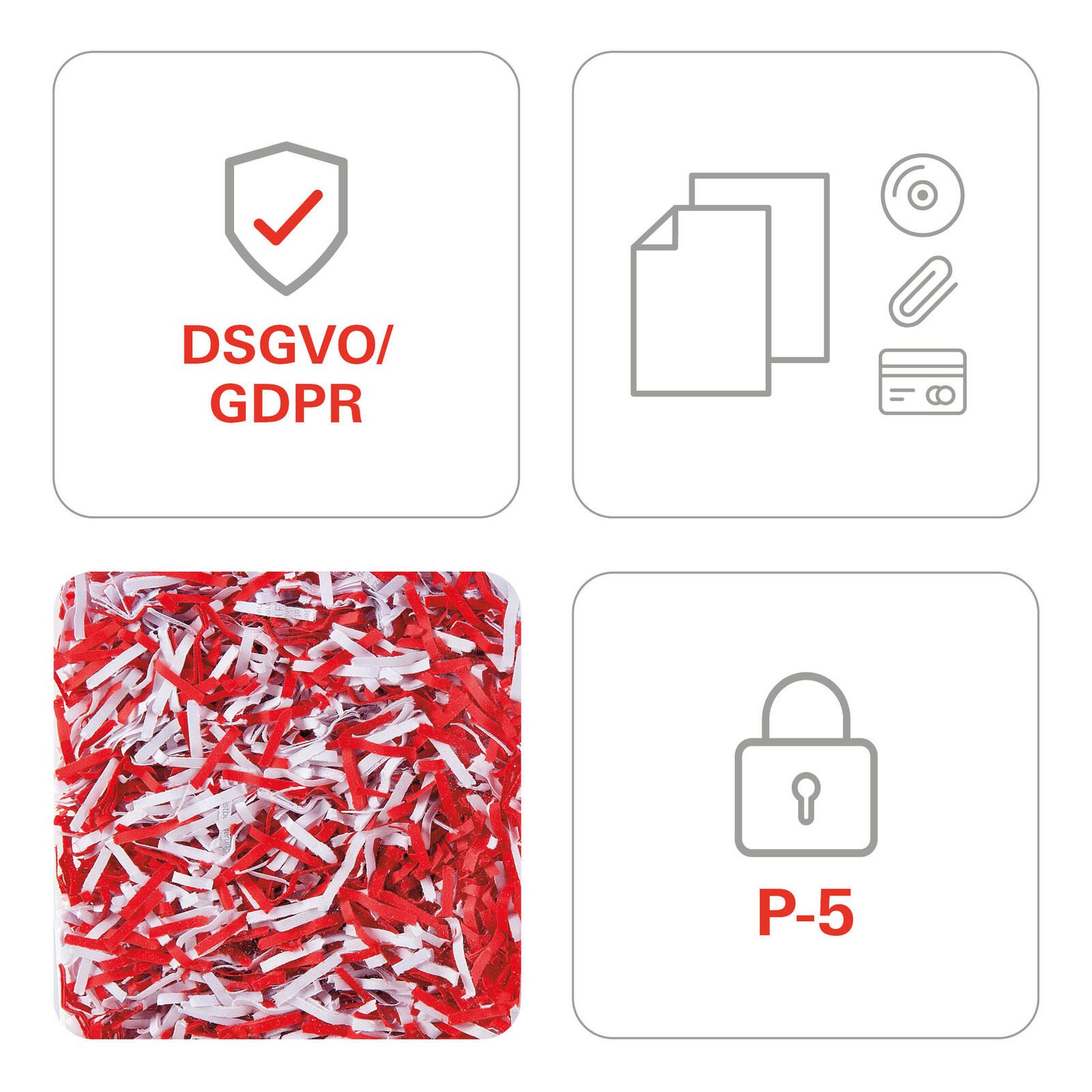 HSM Aktenvernichter shredstar X12pro - Sicherheitsstufe 5 - Partikelschnitt - 2 x 15 mm - 12 Blatt
