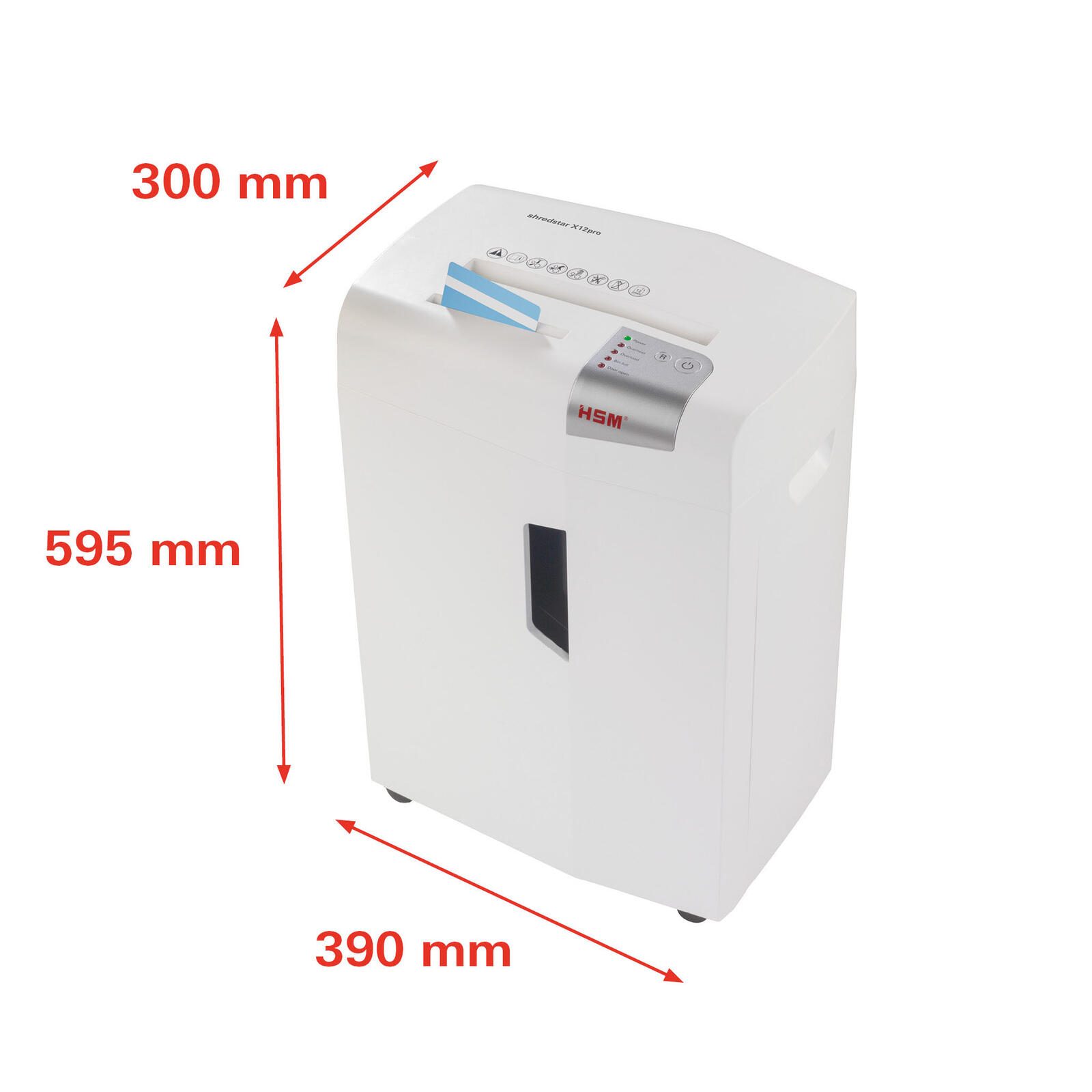 HSM Aktenvernichter shredstar X12pro - Sicherheitsstufe 5 - Partikelschnitt - 2 x 15 mm - 12 Blatt
