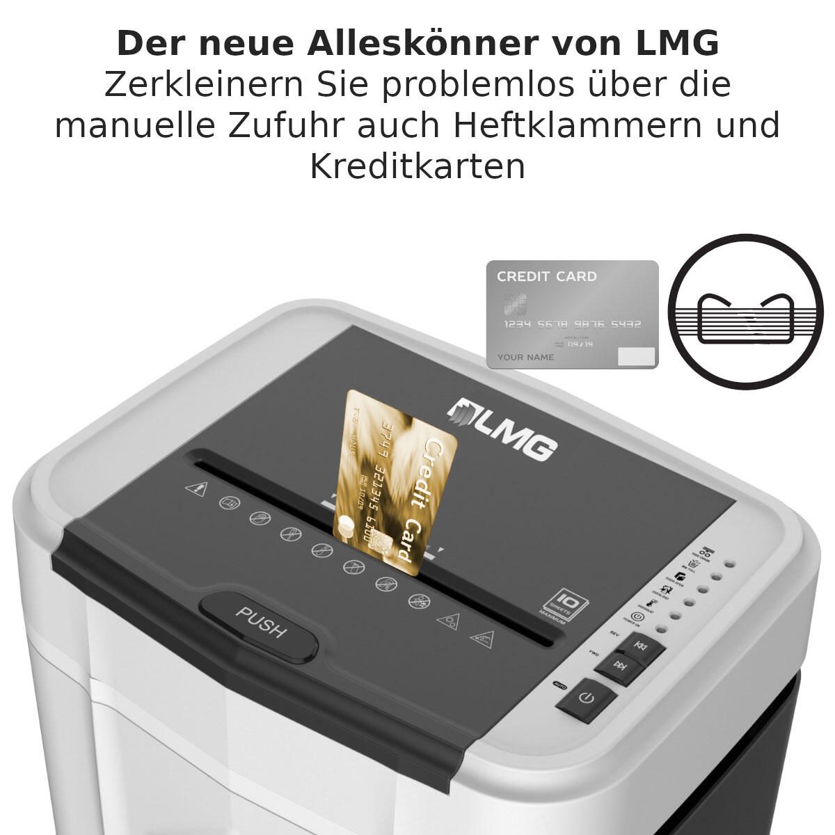 LMG AUTO120P4 Aktenvernichter mit Partikelschnitt