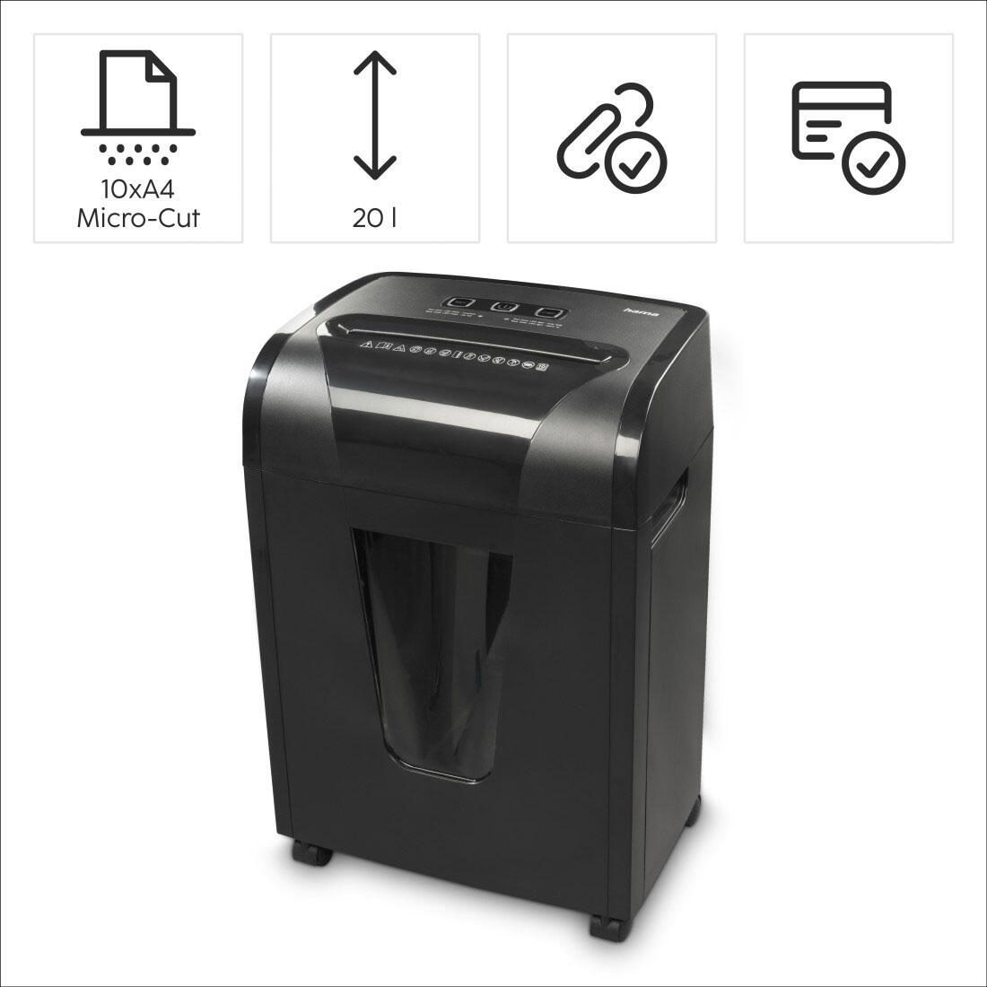 Hama Premium M10+ Aktenvernichter mit Partikelschnitt