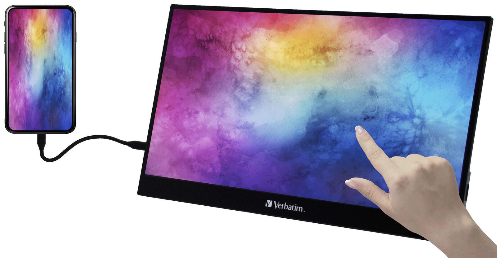 Verbatim Portable PMT-17 Monitor 43,9 cm (17,0 Zoll) schwarz
