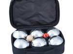relaxdays Boule Set Metall 6 Kugeln