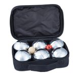 relaxdays Boule Set Metall 6 Kugeln