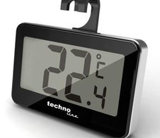 TechnoLine® WS 7012 Gefrier- & Kühlschrankthermometer schwarz, silber