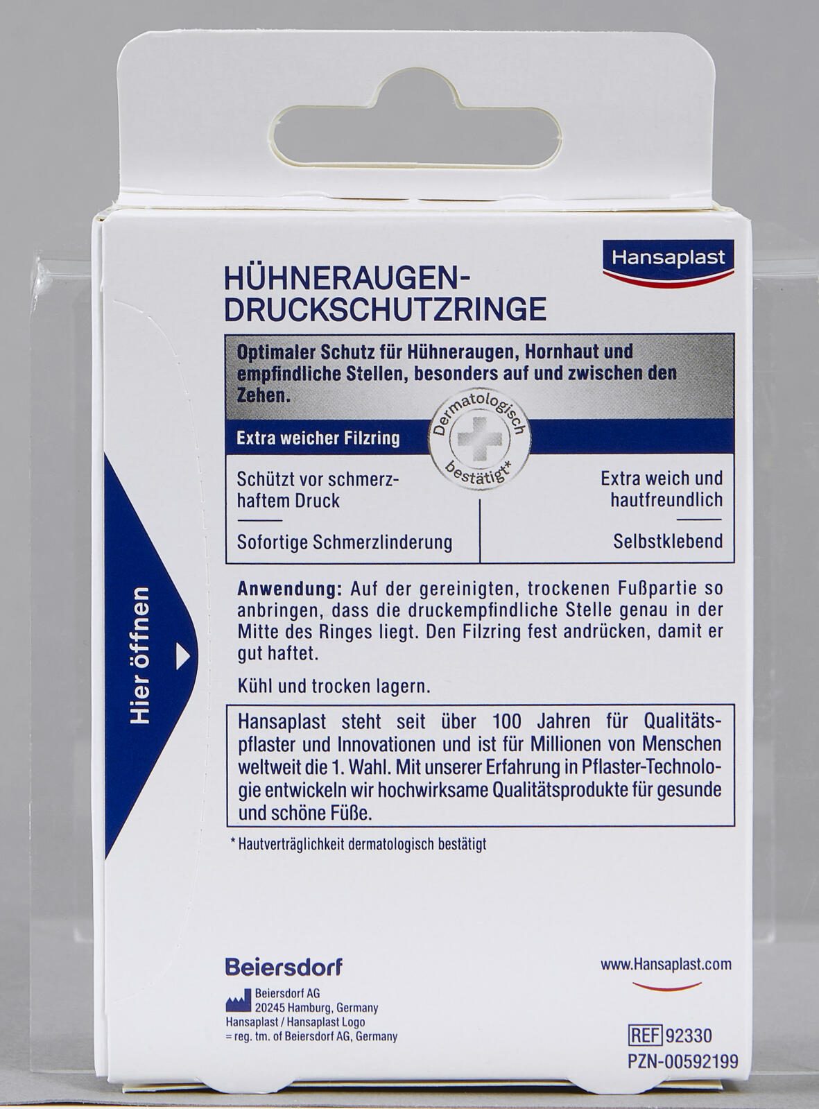 Hansaplast Hühneraugen-Druckschutzringe weiß