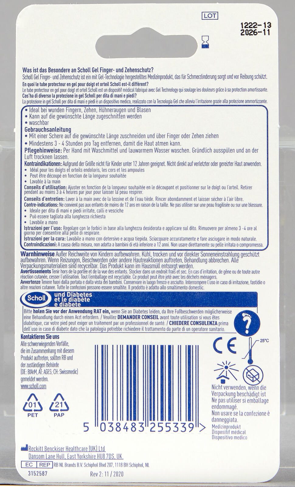 Scholl Zehenschutz beige