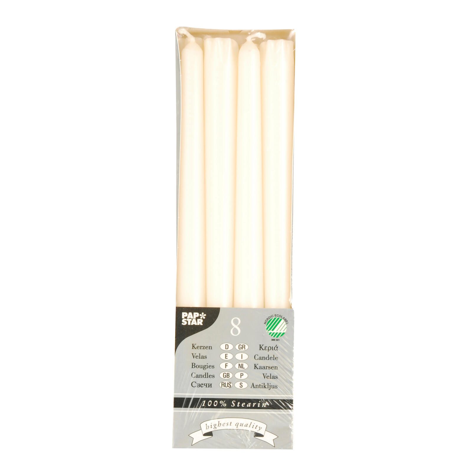 PAPSTAR Kerzen 25 cm creme