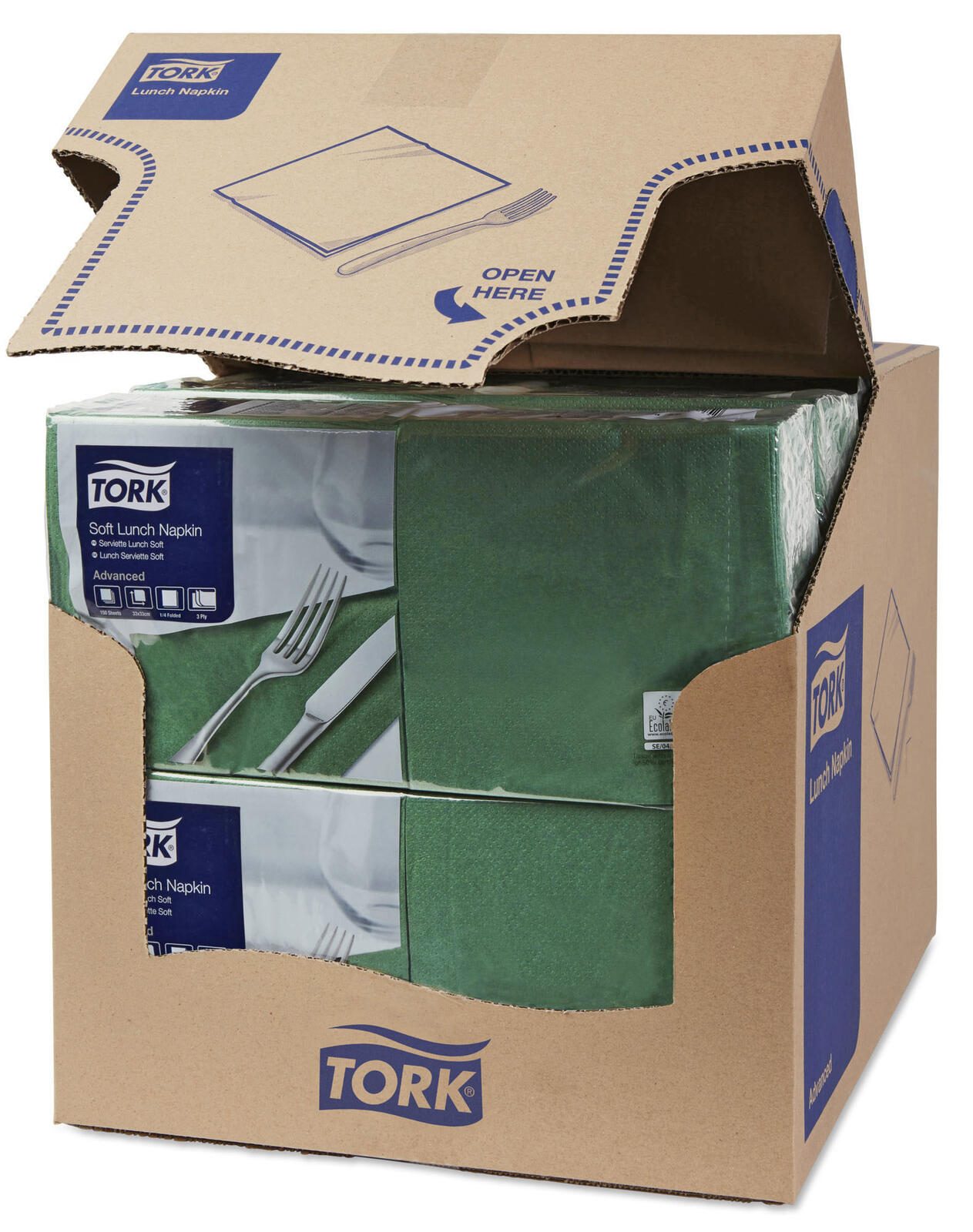 TORK Servietten 32,6 x 33,0 cm 3-lagig dunkelgrün