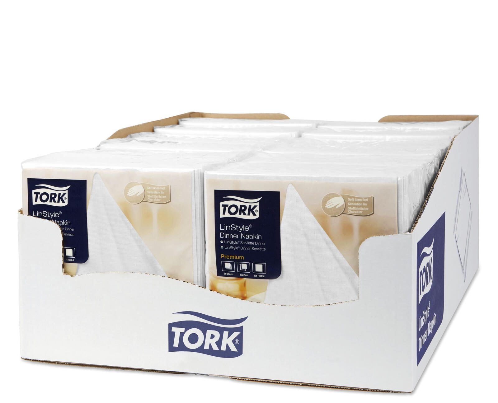 TORK Servietten 39,0 x 39,0 cm 1-lagig weiß