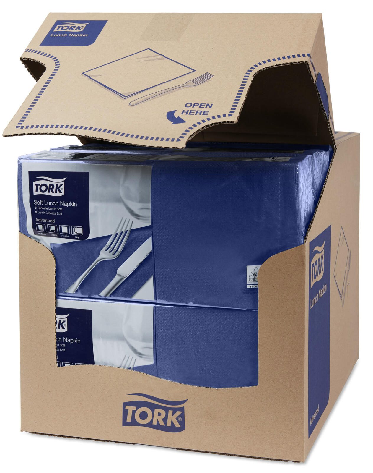 TORK Servietten 32,6 x 33,0 cm 3-lagig dunkelblau